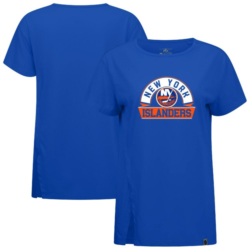 New York Islanders Levelwear Women's Influx Banner Arch T-Shirt - Royal - NHL