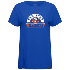 New York Islanders Levelwear Women's Influx Banner Arch T-Shirt - Royal - NHL