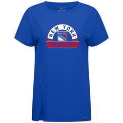 New York Rangers Levelwear Women's Influx Banner Arch T-Shirt - Royal - NHL