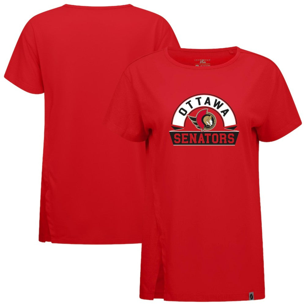 Ottawa Senators Levelwear Women's Influx Banner Arch T-Shirt - Red - NHL