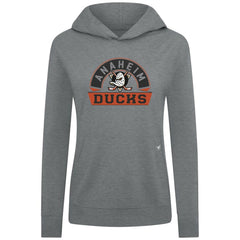 Anaheim Ducks Levelwear Women's Relay Banner Arch Pullover Hoodie - Gray - NHL