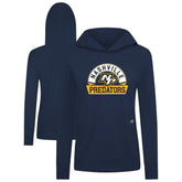 Nashville Predators Levelwear Women's Relay Banner Arch Pullover Hoodie - Navy - NHL