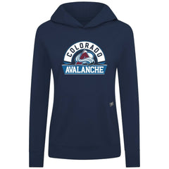 Colorado Avalanche Levelwear Women's Relay Banner Arch Pullover Hoodie - Navy - NHL