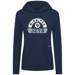 Winnipeg Jets Levelwear Women's Relay Banner Arch Pullover Hoodie - Navy - NHL