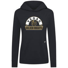 Vegas Golden Knights Levelwear Women's Relay Banner Arch Pullover Hoodie - Black - NHL