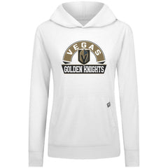 Vegas Golden Knights Levelwear Women's Relay Banner Arch Pullover Hoodie - White - NHL