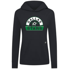 Dallas Stars Levelwear Women's Relay Banner Arch Pullover Hoodie - Black - NHL