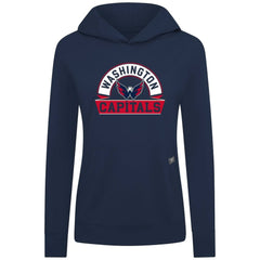 Washington Capitals Levelwear Women's Relay Banner Arch Pullover Hoodie - Navy - NHL