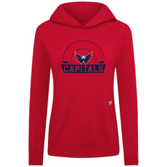 Washington Capitals Levelwear Women's Relay Banner Arch Pullover Hoodie - Red - NHL