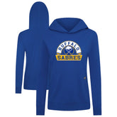 Buffalo Sabres Levelwear Women's Relay Banner Arch Pullover Hoodie - Royal - NHL