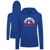 New York Rangers Levelwear Women's Relay Banner Arch Pullover Hoodie - Royal - NHL