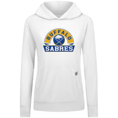 Buffalo Sabres Levelwear Women's Relay Banner Arch Pullover Hoodie - White - NHL
