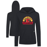 Calgary Flames Levelwear Women's Relay Banner Arch Pullover Hoodie - Black - NHL