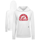 Detroit Red Wings Levelwear Women's Relay Banner Arch Pullover Hoodie - White - NHL