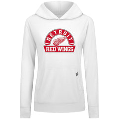 Detroit Red Wings Levelwear Women's Relay Banner Arch Pullover Hoodie - White - NHL