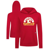 Calgary Flames Levelwear Women's Relay Banner Arch Pullover Hoodie - Red - NHL