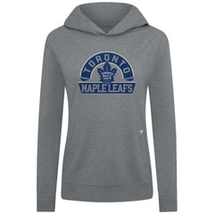 Toronto Maple Leafs Levelwear Women's Relay Banner Arch Pullover Hoodie - Gray - NHL