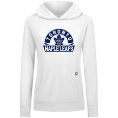 Toronto Maple Leafs Levelwear Women's Relay Banner Arch Pullover Hoodie - White - NHL