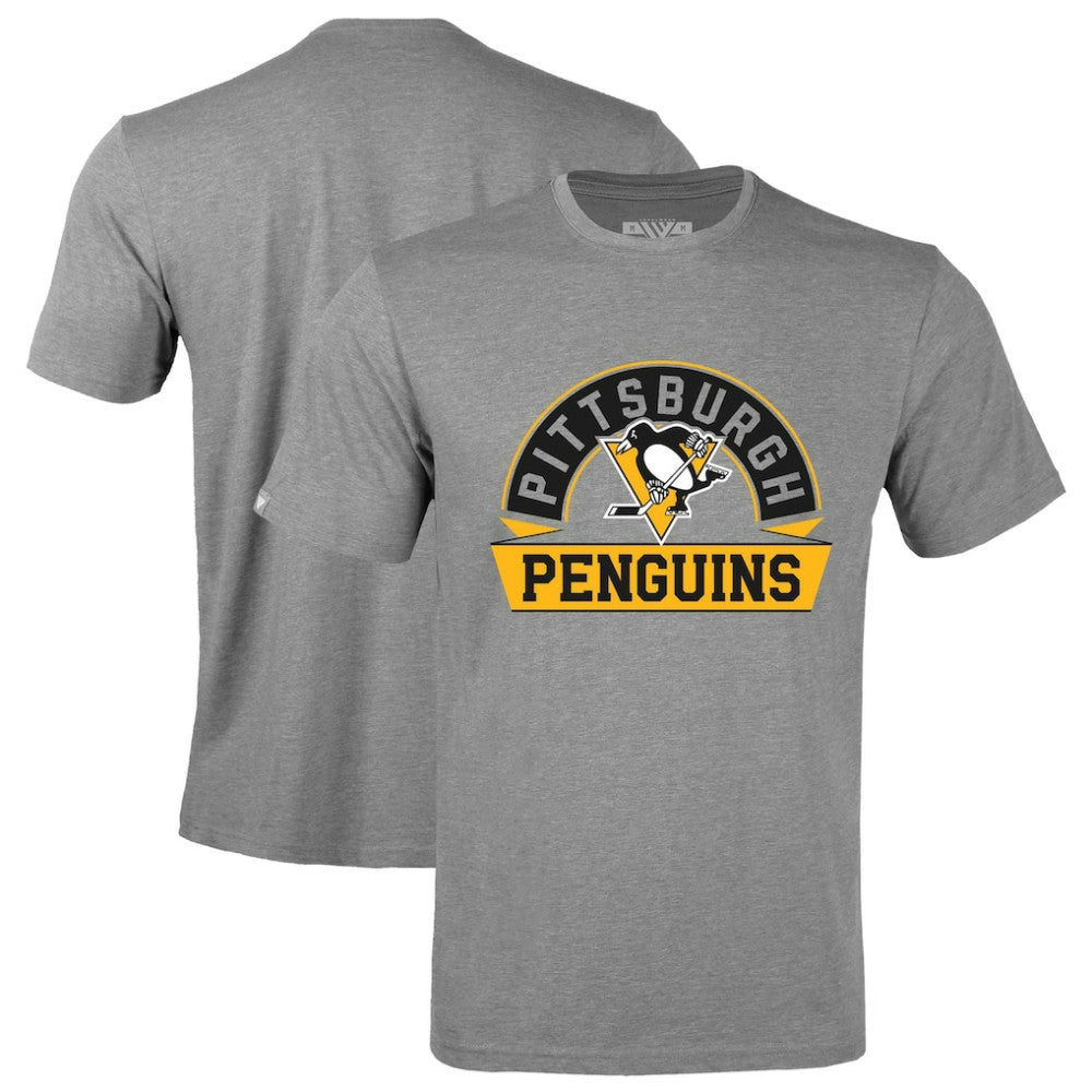 Pittsburgh Penguins Levelwear Richmond Banner Arch T-Shirt - Gray - NHL