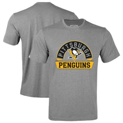 Pittsburgh Penguins Levelwear Richmond Banner Arch T-Shirt - Gray - NHL