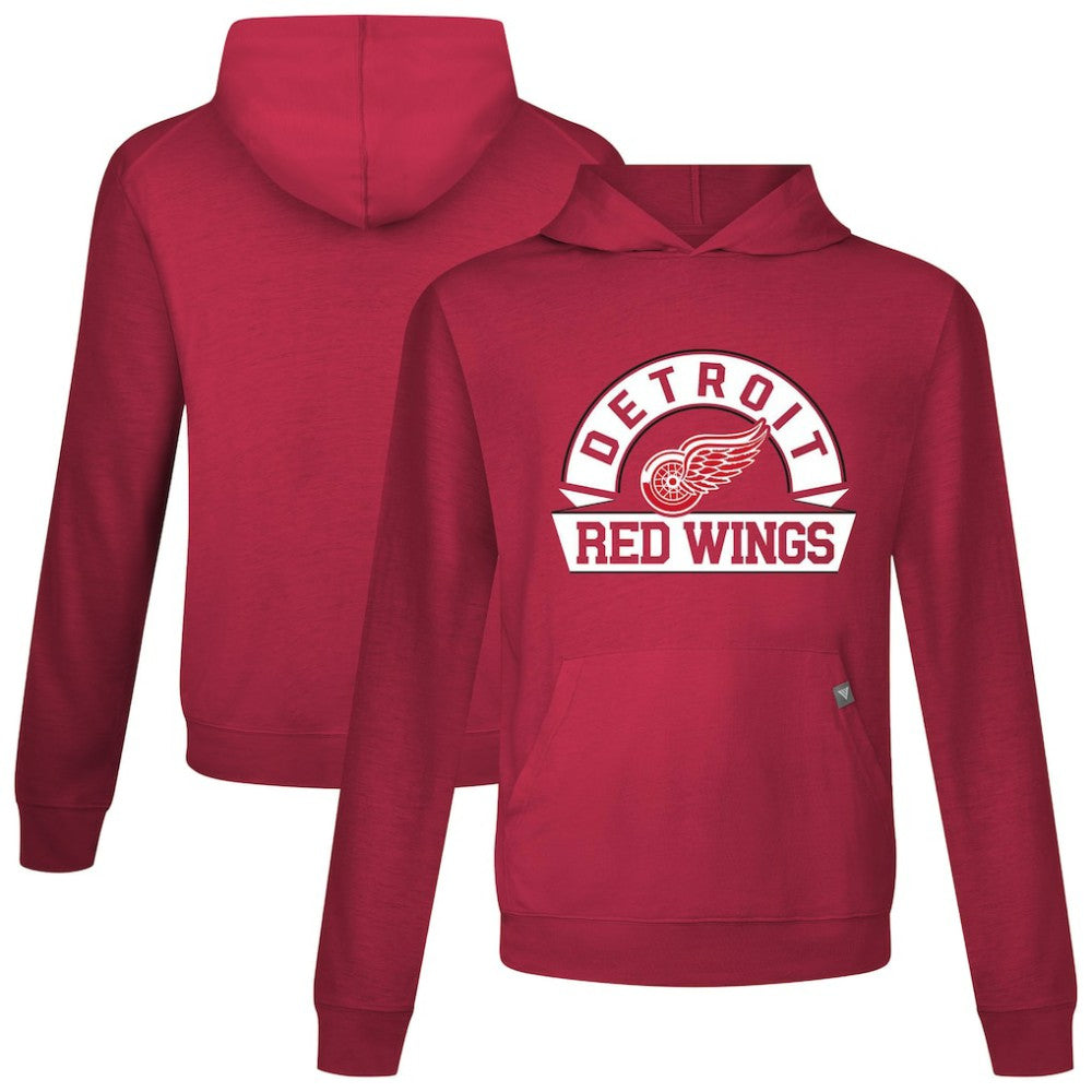 Detroit Red Wings Levelwear Relay Banner Arch Pullover Hoodie - Red - NHL