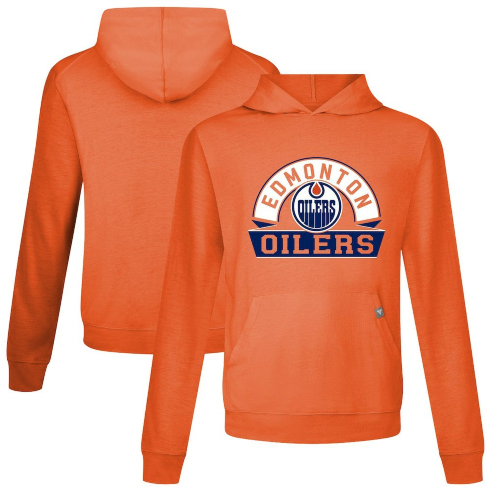 Edmonton Oilers Levelwear Relay Banner Arch Pullover Hoodie - Orange - NHL