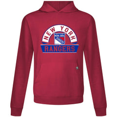 New York Rangers Levelwear Relay Banner Arch Pullover Hoodie - Red - NHL
