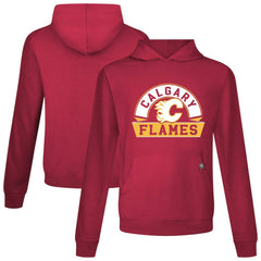 Calgary Flames Levelwear Relay Banner Arch Pullover Hoodie - Red - NHL