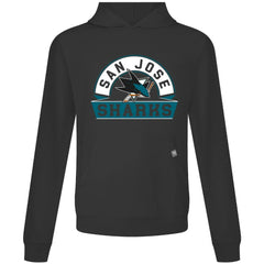 San Jose Sharks Levelwear Relay Banner Arch Pullover Hoodie - Black - NHL