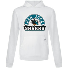 San Jose Sharks Levelwear Relay Banner Arch Pullover Hoodie - White - NHL