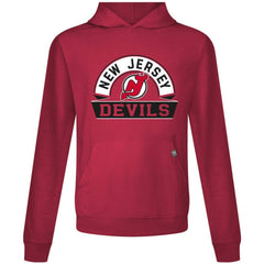 New Jersey Devils Levelwear Relay Banner Arch Pullover Hoodie - Red - NHL