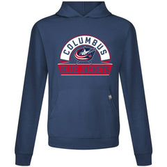 Columbus Blue Jackets Levelwear Relay Banner Arch Pullover Hoodie - Navy - NHL