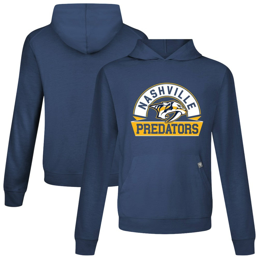 Nashville Predators Levelwear Relay Banner Arch Pullover Hoodie - Navy - NHL