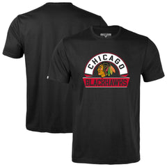 Chicago Blackhawks Levelwear Youth Little Richmond Banner Arch T-Shirt - Black - NHL