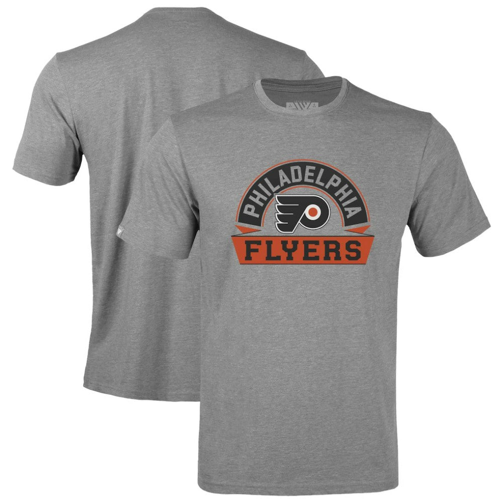 Philadelphia Flyers Levelwear Youth Little Richmond Banner Arch T-Shirt - Gray - NHL