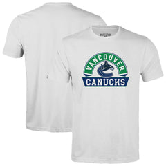 Vancouver Canucks Levelwear Youth Little Richmond Banner Arch T-Shirt - White - NHL
