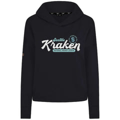 Seattle Kraken Levelwear Women's Sweet Monument Tri-Blend Cropped Pullover Hoodie - Black - NHL
