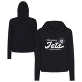 Winnipeg Jets Levelwear Women's Sweet Monument Tri-Blend Cropped Pullover Hoodie - Black - NHL