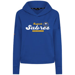 Buffalo Sabres Levelwear Women's Sweet Monument Tri-Blend Cropped Pullover Hoodie - Royal - NHL