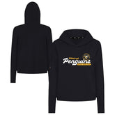 Pittsburgh Penguins Levelwear Women's Sweet Monument Tri-Blend Cropped Pullover Hoodie - Black - NHL