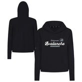 Colorado Avalanche Levelwear Women's Sweet Monument Tri-Blend Cropped Pullover Hoodie - Black - NHL