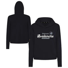 Colorado Avalanche Levelwear Women's Sweet Monument Tri-Blend Cropped Pullover Hoodie - Black - NHL