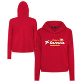 Calgary Flames Levelwear Women's Sweet Monument Tri-Blend Cropped Pullover Hoodie - Red - NHL