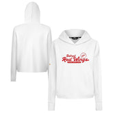 Detroit Red Wings Levelwear Women's Sweet Monument Tri-Blend Cropped Pullover Hoodie - White - NHL