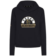 Vegas Golden Knights Levelwear Women's Sweet Banner Arch Tri-Blend Cropped Pullover Hoodie - Black - NHL