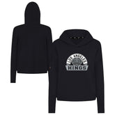 Los Angeles Kings Levelwear Women's Sweet Banner Arch Tri-Blend Cropped Pullover Hoodie - Black - NHL