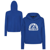 Tampa Bay Lightning Levelwear Women's Sweet Banner Arch Tri-Blend Cropped Pullover Hoodie - Royal - NHL