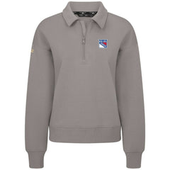 New York Rangers Levelwear Women's Canmore Quarter-Zip Pullover - Gray - NHL