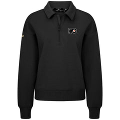 Philadelphia Flyers Levelwear Women's Canmore Quarter-Zip Pullover - Black - NHL