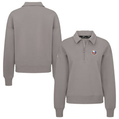New York Islanders Levelwear Women's Canmore Quarter-Zip Pullover - Gray - NHL